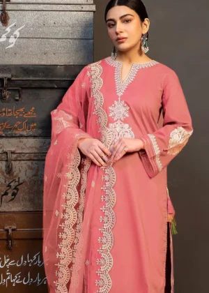 3 Pcs Women's Unstitched Embroidered Suit