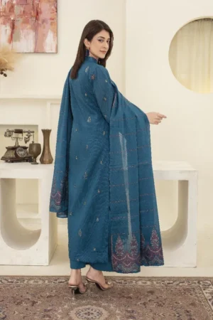 3 Pc Unstitched Embroidered Suit - Image 2