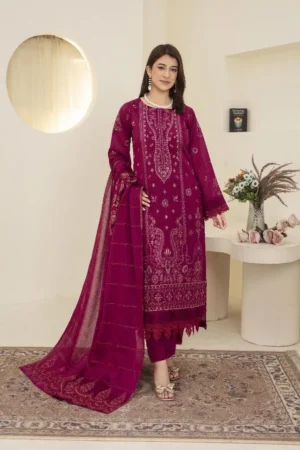 3 Pc Unstitched Embroidered Suit - Image 2
