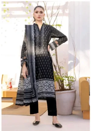 3 Pc Unstitched Printed Suit