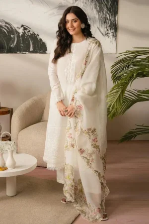3 Pcs Women's Unstitched Branded Suit