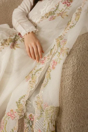 3 Pcs Women's Unstitched Branded Suit - Image 2