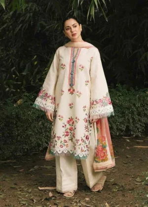 3 Pcs Women's Unstitched Embroidered Suit
