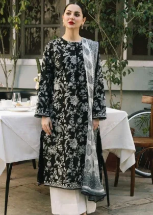 3 Pcs Women's Unstitched Embroidered Suit