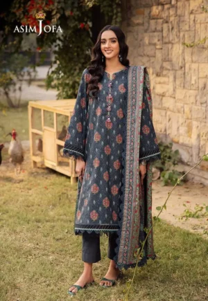 3 Pcs Women's Unstitched Printed Suit
