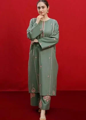 2 Pcs Embroidered Suit
